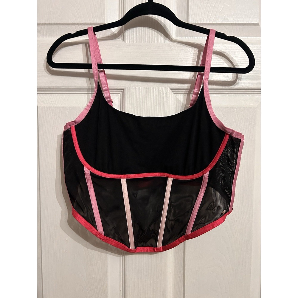 Sophia INTIMATES by Sophia Vergara XXL Corset Bustier Lingerie Bra Black Pink